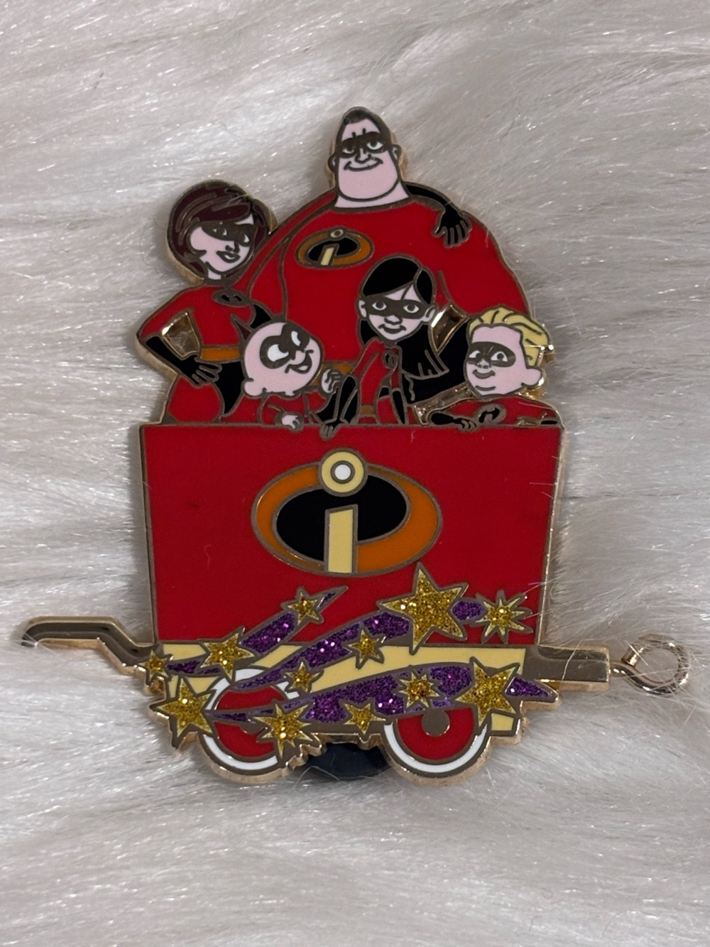 2007 Disney Mystery Pin Character Train Pixar The Incredibles Superhero Family